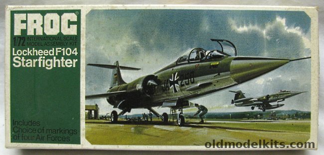 Frog 1/72 F-104 Starfighter - Luftwaffe JG71 / 322 Squadron Royal Netherland Air Force / 9 Gruppo Italy / Royal Danish Air Force, F268 plastic model kit